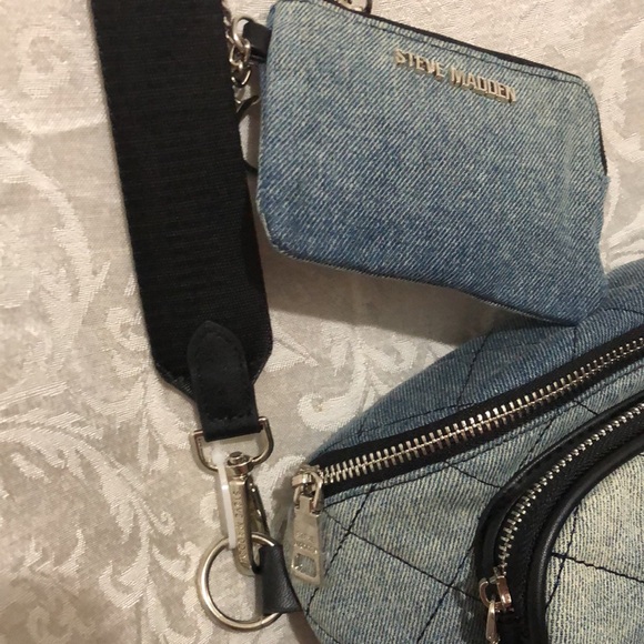 Steve Madden Denim Crossbody Belt Bag Duo, and Stanley Cup 40 oz NWT - Picture 8 of 16
